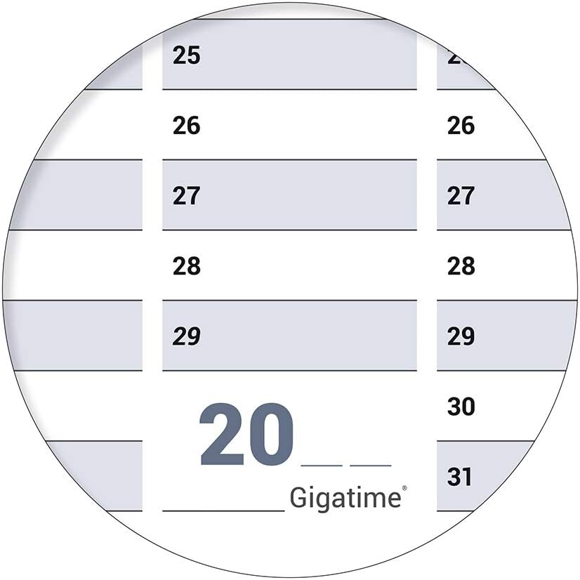 Dauerkalender englisch B0 abwischbar gerollt mit Marker 250 g Papier