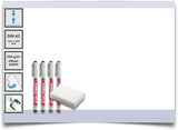 Abwischbare Papiertafel A2 mit 4er Stifte-Set