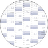 Jahreskalender 2026 A0 abwischbar gerollt mit 4er Stifte-Set & Schwamm 250 g Papier