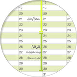 Dauerkalender A3 abwischbar gerollt mit 4er Stifte-Set 250 g Papier