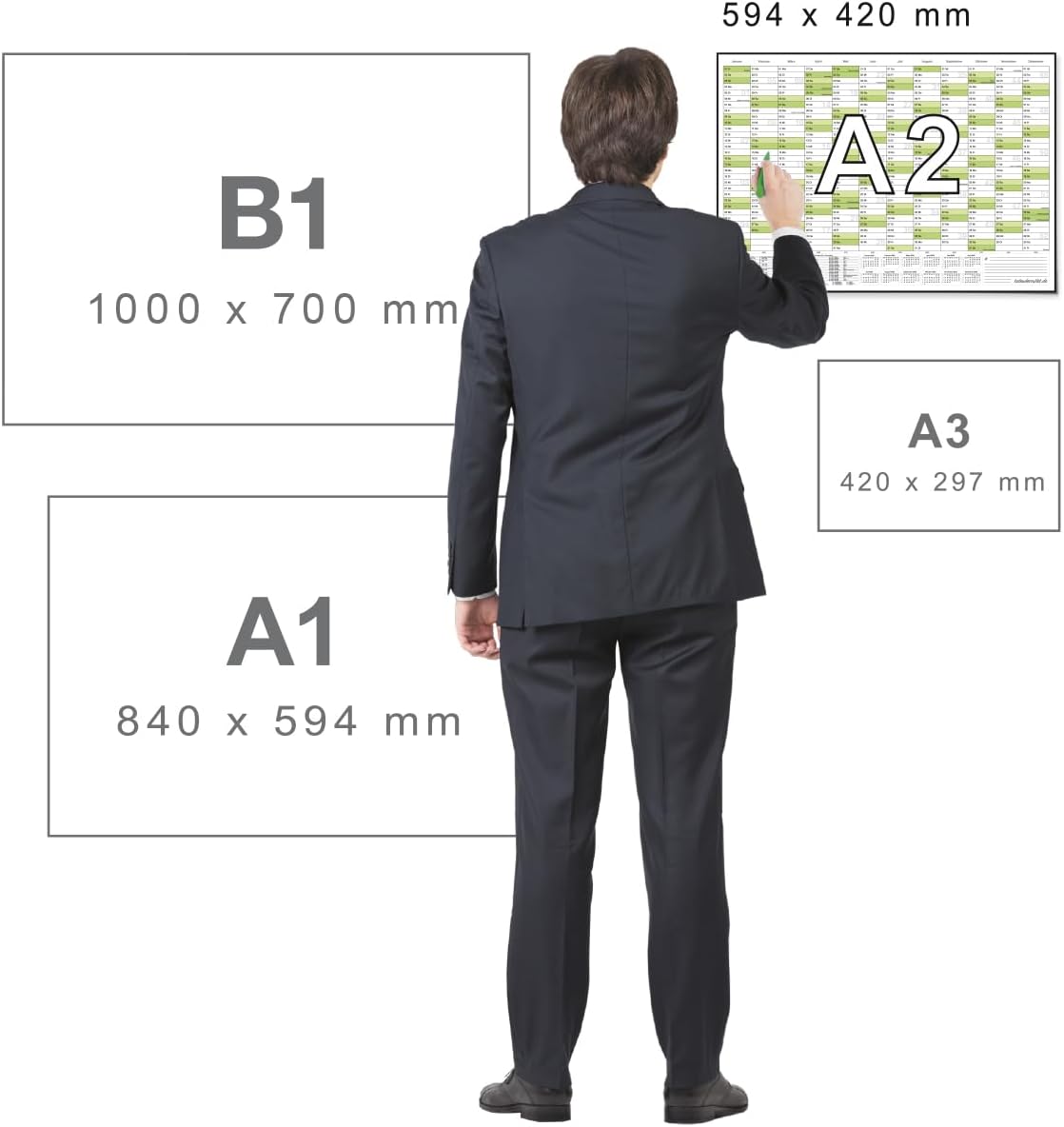 Personalplaner 2026 A2 abwischbar mit Stift