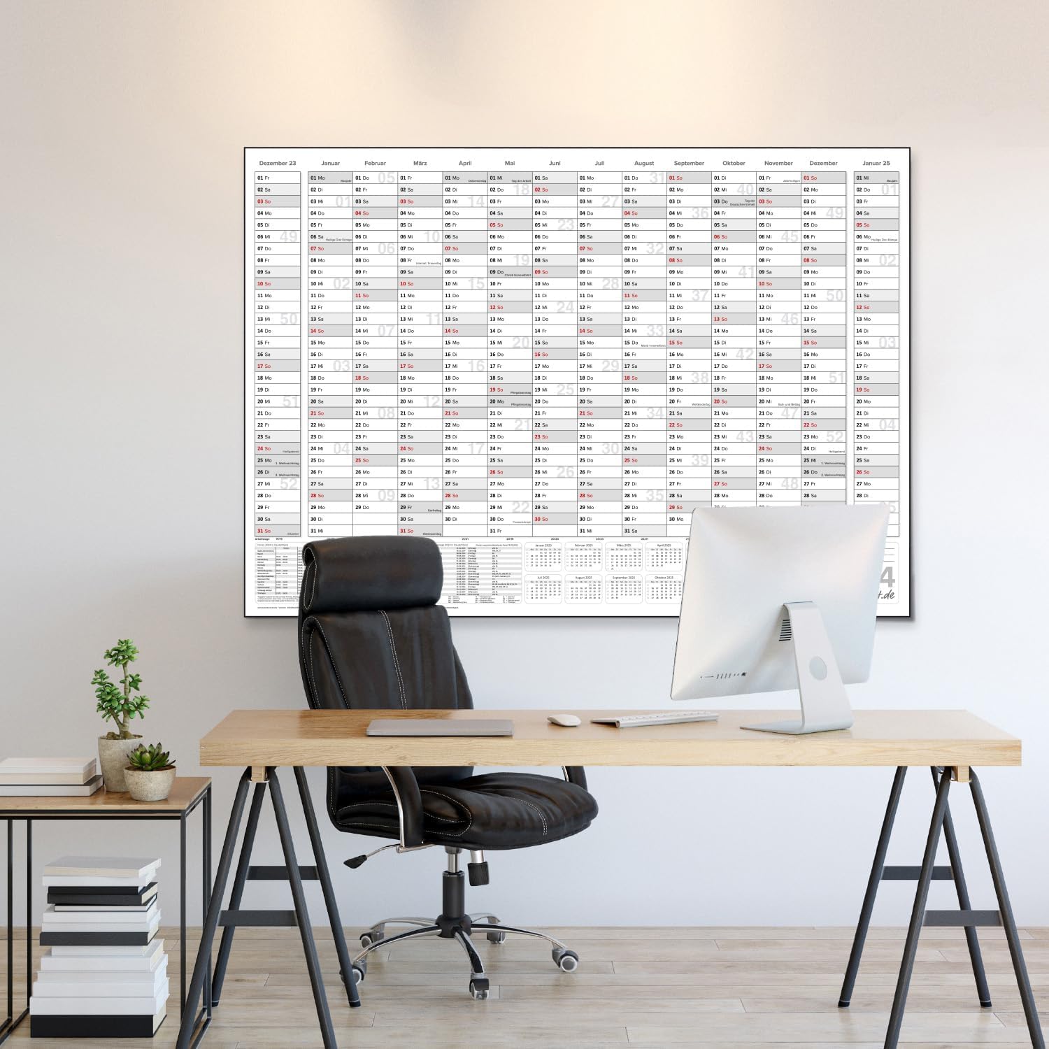 Jahreskalender 2026 B1 14 Monate gerollt 250 g Papier