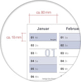 Jahreskalender 2028 B1 quer gerollt 250 g Papier