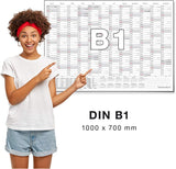 Dauerkalender B1 abwischbar immerwährend mit Marker 250 g Papier