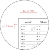 Jahreskalender 2026 A0 (2er-Pack) gefaltet 135 g Papier