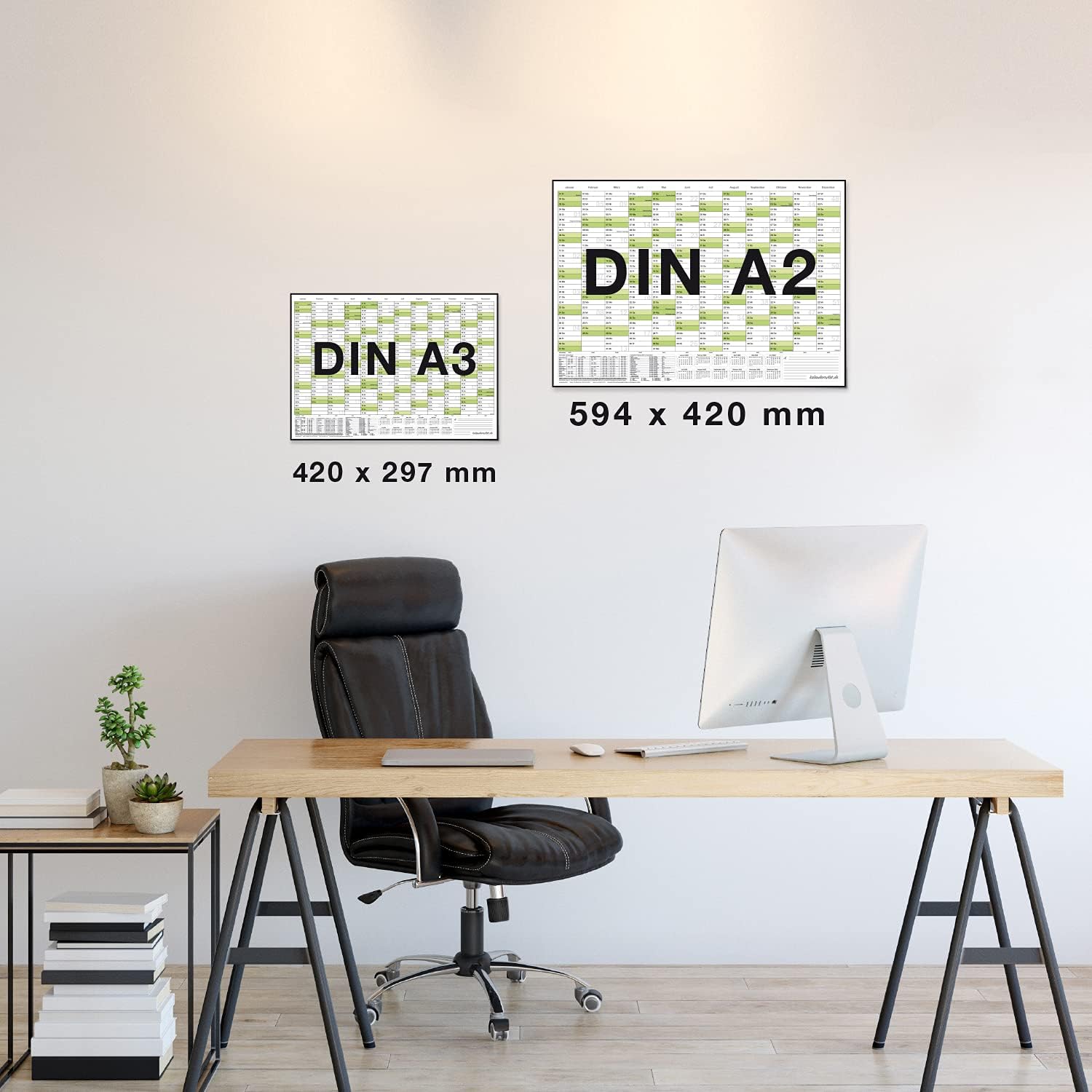 Jahreskalender 2026 A3 abwischbar gerollt 250 g Papier