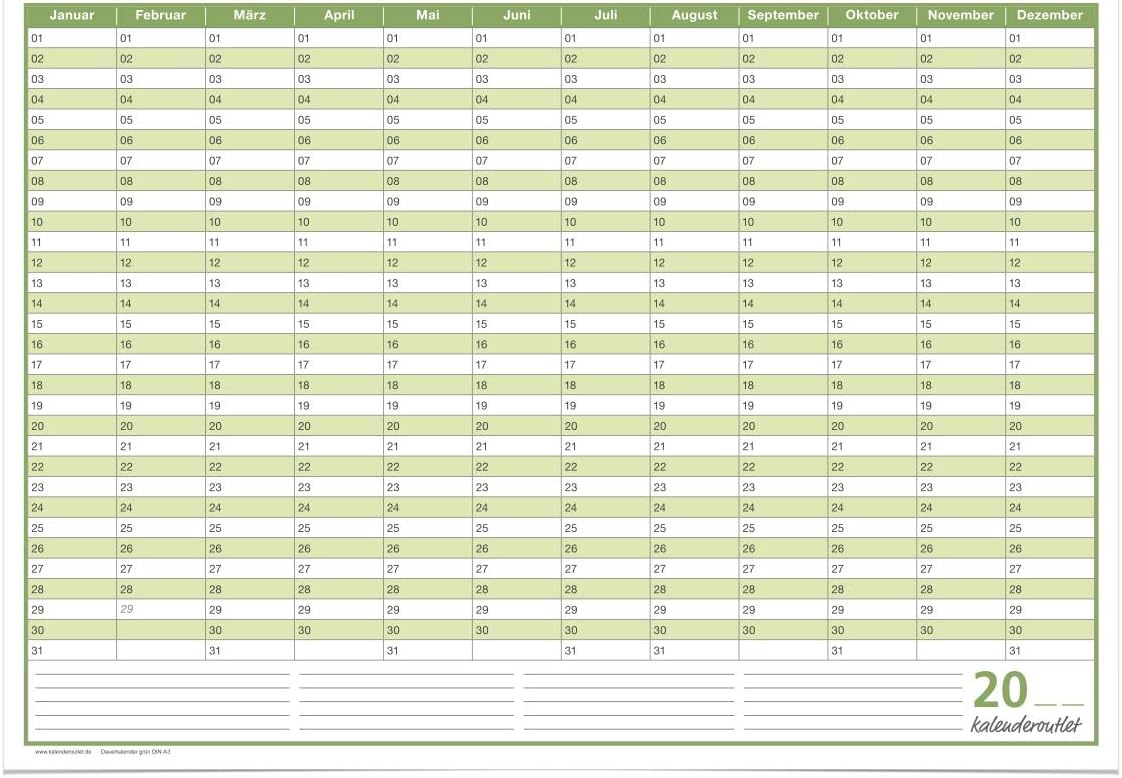 Dauerkalender B1 abwischbar gerollt mit 4er Stifte-Set 250 g Papier