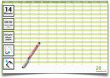 Dauerkalender B0 abwischbar gerollt mit Marker 250 g Papier