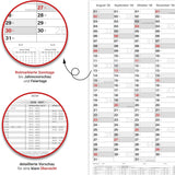 Schuljahreskalender 2026/27 A0 quer gerollt 250 g Papier