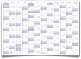 Jahreskalender 2027 B1 gefaltet 135 g Papier