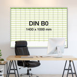 Dauerkalender DIN B0 XXL abwischbarer Wandkalender gerollt mit Marker 250 g Papier