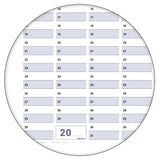 Dauerkalender DIN A0 XXL abwischbarer Wandkalender gerollt mit Marker 250 g Papier