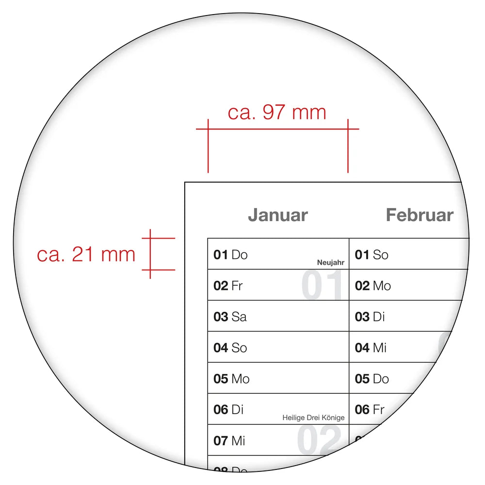 Jahreskalender deutsch 2026 A0 gefaltet 135 g Papier