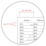 Jahreskalender 2027 A0 quer gefaltet 135 g Papier