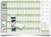 Personalplaner 2026 A2 abwischbar gerollt 4 marker