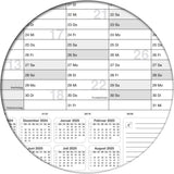 Wandkalender 2025 2026 A0 quer 1189 x 841 mm grau für Klassenzimmer