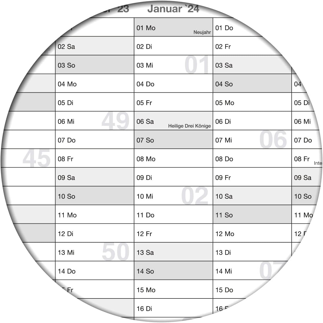 Wandkalender 2025 2026 A0 quer 1189 x 841 mm grau für Lehrer