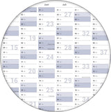 Wandkalender 2026 A0 841 x 1189 mm blau grau Jahreskalender mit Schwamm