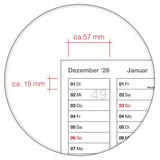 Wandkalender 2026 A1 quer 841 x 594 mm grau für Büro