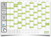 Wandkalender 2026 A2 420 x 594 mm grün abwischbar Jahreskalender