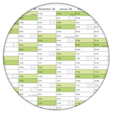 Wandkalender 2026 B0 1000 x 1414 mm grün deutsch Wandplaner Organisation