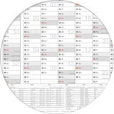 Wandkalender 2026 B1 700 x 1000 mm grau Jahreskalender für Büroplanung