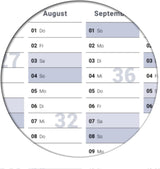 Wandkalender 2027 B1 707 x 1000 mm blau grau für Teamplanung