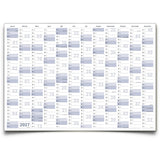 Jahreskalender 2027 A0 abwischbar gerollt mit Marker 250 g Papier