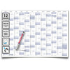 Wandkalender 2028 A0 841 x 1189 mm blau grau abwischbar Jahreskalender Planung