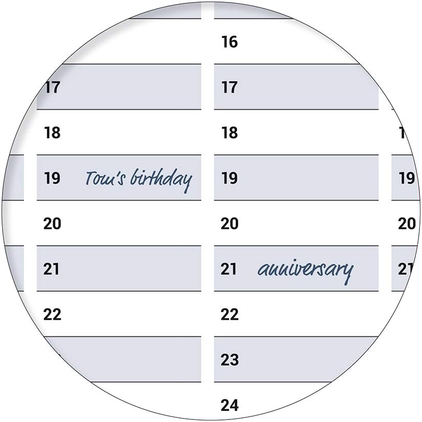Wandkalender A1 594 x 841 mm blau grau Dauerkalender 250 g Papier