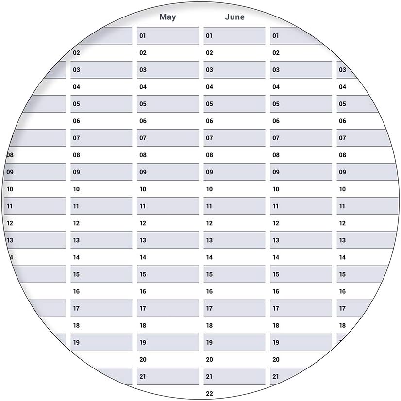 Wandkalender A1 594 x 841 mm blau grau abwischbar für Homeoffice