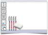 Wandkalender A2 420 x 594 mm blau grau abwischbare Papiertafel
