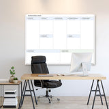 Wandkalender B0 1000 x 1414 mm blau grau Business Canvas Büroplanung