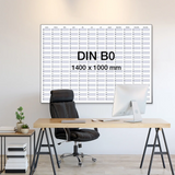 Wandkalender B0 1000 x 1414 mm blau grau deutsch Terminplanung