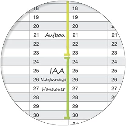 Wandkalender B1 707 x 1000 mm grün 250 g Papier Büroplanung