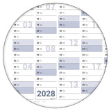 Wandkalender 2028 als runder Bildausschnitt, ideal als hochwertiger Jahresplaner oder Werbekalender drucken lassen und online bestellen