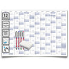 Jahreskalender 2028 B0 abwischbar gerollt mit 4er Stifte-Set & Schwamm 250 g Papier
