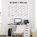 Jahreskalender 2027 B1 14 Monate abwischbar gerollt mit Marker 250 g Papier