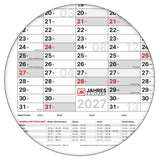 Jahreskalender 2027 A0 abwischbar gerollt mit Marker 250 g Papier