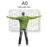 Jahreskalender 2027 A0 14 Monate gerollt 250 g Papier