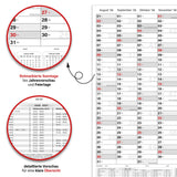 Schuljahreskalender 2026/27 A0 quer gerollt 250 g Papier