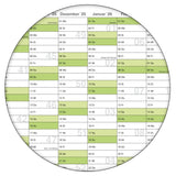 Jahreskalender deutsch 2026 B0 abwischbar gerollt mit Marker 250 g Papier