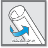 Personalplaner 2026 A2 abwischbar gerollt mit 4er Stifte-Set 250 g Papier