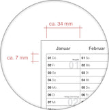 Jahreskalender 2026 A3 abwischbar gerollt 250 g Papier