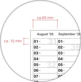 Schuljahreskalender 2026/27 A1 quer gerollt 250 g Papier