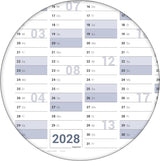 Jahreskalender 2028 B1 quer gerollt 250 g Papier