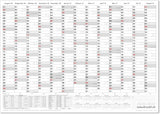 Schuljahreskalender 2026/27 A0 quer gerollt 250 g Papier
