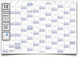 Jahreskalender 2027 B1 gefaltet 135 g Papier