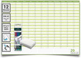 Dauerkalender A3 abwischbar gerollt mit 4er Stifte-Set 250 g Papier