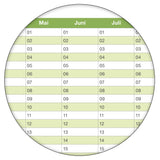 Dauerkalender A3 abwischbar gerollt mit 4er Stifte-Set 250 g Papier